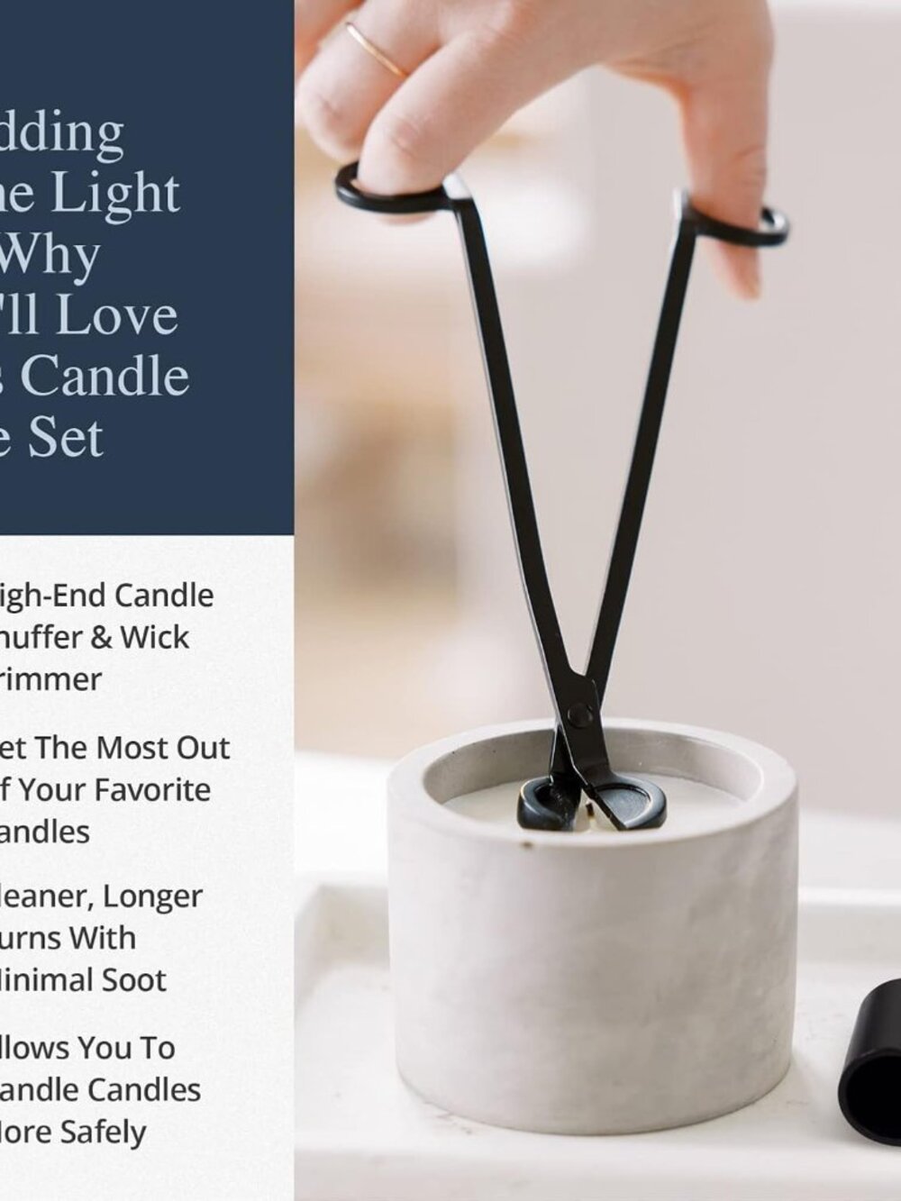 Candle Wick Trimmer and Candle Snuffer Accessory Set – Pick Your Color - Picture 4 of 7